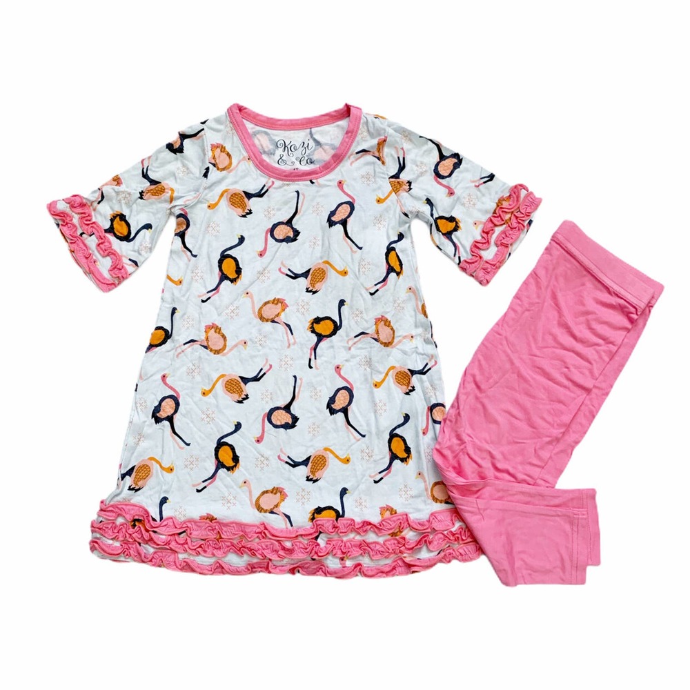 Kozi & Co Ostrich Tunic & Leggings Set